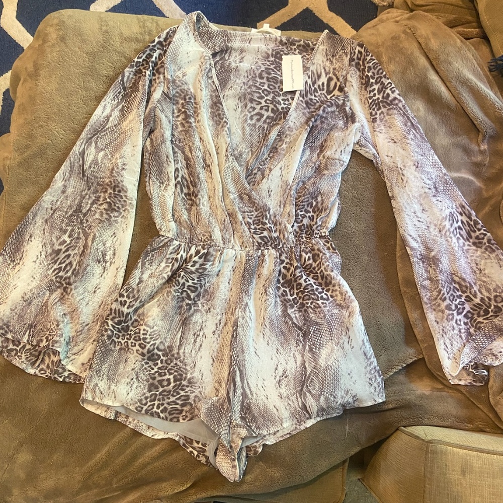 Animal print romper
